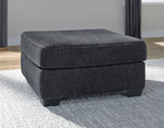 Altari Slate Chenille Oversized Accent Ottoman