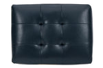 Altonbury Blue Leather Ottoman