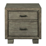 Arnett Gray Wood 2-Drawer Nightstand