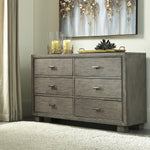 Arnett Gray Wood 6-Drawer Dresser