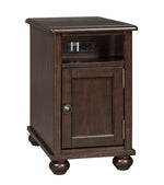 Barilanni Dark Brown Wood Chair Side End Table