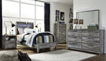 Baystorm Gray Wood Twin Panel Bed