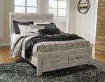 Bellaby Whitewash Wood Queen Storage Bed