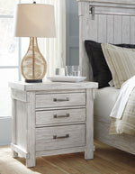 Brashland White Wood 3-Drawer Nightstand