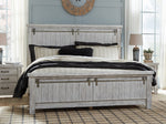 Brashland White Wood Queen Panel Bed