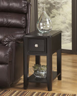 Breegin Almost Black Wood Chair Side End Table