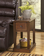 Breegin Brown Wood Chair Side End Table