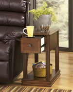 Breegin Brown Wood Chair Side End Table