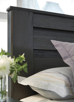 Brinxton Black Wood Full Panel Bed