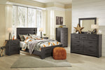 Brinxton Black Wood Full Panel Bed