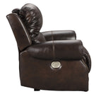 Buncrana Chocolate Leather Power Recliner