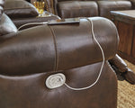 Buncrana Chocolate Leather Power Recliner