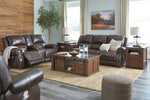 Buncrana Chocolate Leather Power Recliner