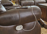 Buncrana Chocolate Leather Power Recliner Loveseat