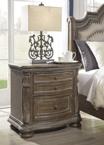 Charmond Brown Wood 2-Drawer Nightstand