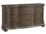 Charmond Brown Wood 9-Drawer Dresser