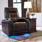 Composer Brown Faux Leather Power Recliner