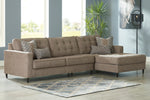 Flintshire 2-Pc Auburn Fabric RAF Sectional