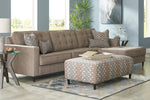 Flintshire Auburn Oversized Accent Ottoman