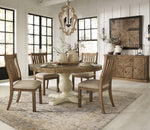 Grindleburg 2 Light Brown Wood Side Chairs