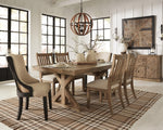 Grindleburg 2 Light Brown Wood Side Chairs