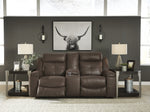 Jesolo Coffee Faux Suede Fabric Manual Recliner Loveseat