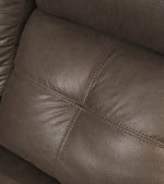 Jesolo Coffee Faux Suede Fabric Manual Recliner Sofa