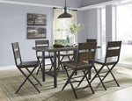 Kavara 2 Medium Brown Wood/Metal Counter Height Chairs