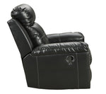 Kempten Black Faux Leather Manual Rocker Recliner