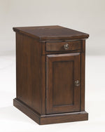 Laflorn Medium Brown Wood Chair Side End Table