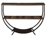 Lamoney Brown Wood/Metal Console Sofa Table