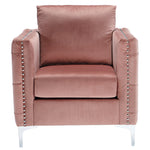 Lizmont Blush Pink Fabric Accent Chair