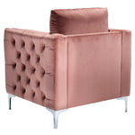 Lizmont Blush Pink Fabric Accent Chair