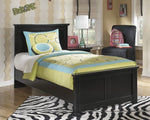 Maribel 5-Pc Black Wood Twin Panel Bedroom Set