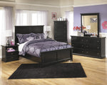 Maribel Black Wood Full Panel Bed