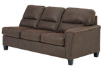 Navi 2-Pc Chestnut Faux Leather LAF Sectional (Oversized)