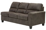 Navi 2-Pc Smoke Faux Leather LAF Sectional (Oversized)