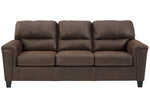 Navi Chestnut Faux Leather Sofa