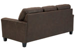 Navi Chestnut Faux Leather Sofa