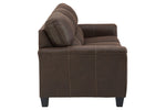 Navi Chestnut Faux Leather Sofa