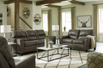 Navi Smoke Faux Leather Queen Sofa Sleeper