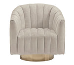 Penzlin Pearl Fabric Swivel Accent Chair