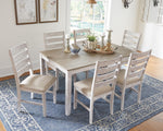 Skempton 7-Pc Grayish White Dining Table Set