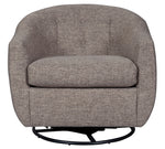 Upshur Taupe Swivel Glider Accent Chair