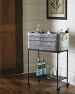 Vossman Antique Gray/Brown Beverage Tub