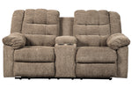 Workhorse Cocoa Manual Recliner Loveseat