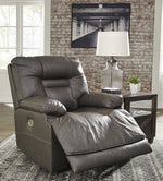 Wurstrow Smoke Leather Power Recliner