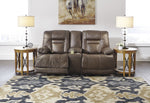 Wurstrow Umber Leather Power Recliner Loveseat