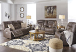 Wurstrow Umber Leather Power Recliner Loveseat