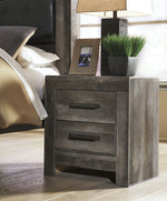 Wynnlow Gray Wood 2-Drawer Nightstand